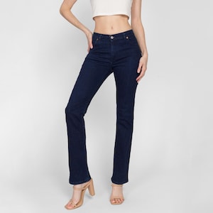Small Y2K Guess Dark Wash Bootcut Skinny Jeans | Vintage Stretchy Denim Slim Jeans