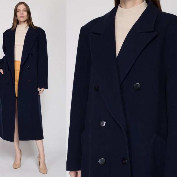 Navy Long Coat Etsy