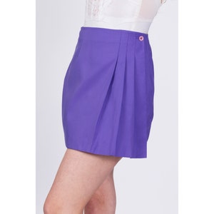 Vintage Purple Tennis Mini Skirt Medium, 28 80s 90s Head Sportswear High Waisted Preppy Wrap Skirt image 3