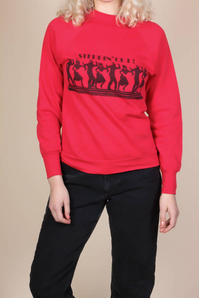 80s Steppin Out Sweatshirt Vintage Pasadena Ballroom Dance Retro Graphic Pullover