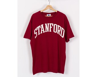 90s Stanford University T Shirt Men's Large, Women's XL | Vintage Red Graphic College Tee