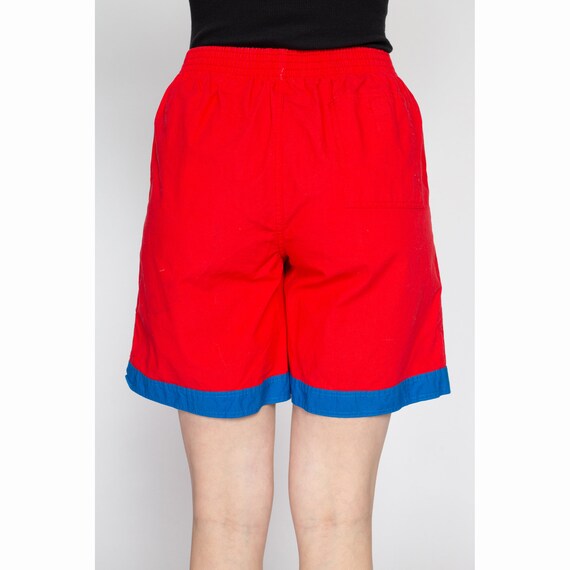 80s Red Color Block Shorts - Medium | Retro High … - image 5