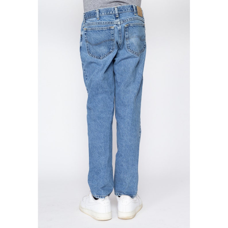 32x29 Vintage 90s Lee Jeans Men's Medium Wash Denim Straight Leg Jeans image 6