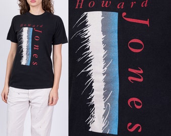 1989 Howard Jones Tour T Shirt Men's Small, Women's Medium | Vintage Cross That Line 80s British Pop Music Tee
