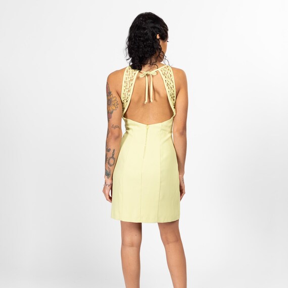 Medium 90s Chartreuse Keyhole Back Mini Party Dress | Vintage A Line  Sleeveless Cocktail Dress - Etsy New Zealand