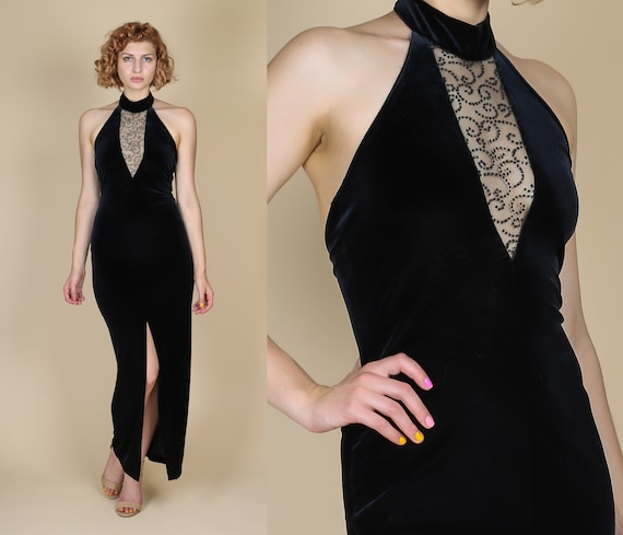 halter neck low back dress