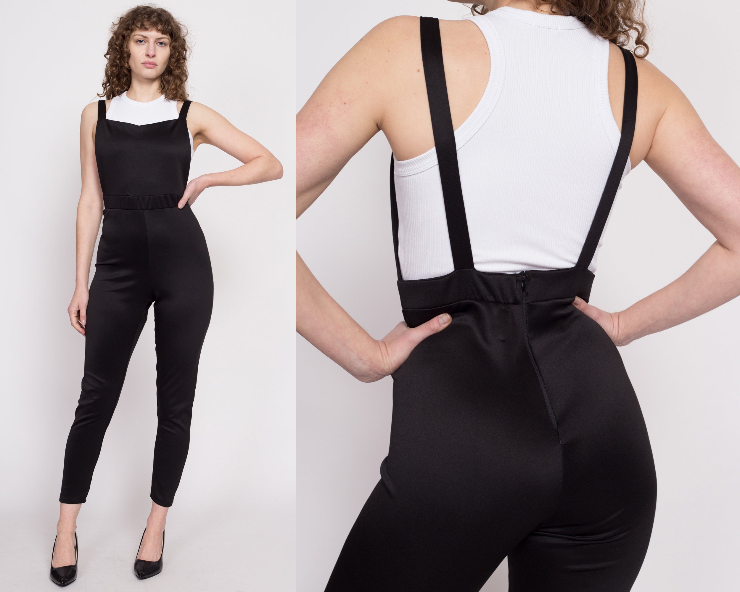 Shop Pinstriped Denim Suspender Pants for Women from latest collection at  Forever 21  432684