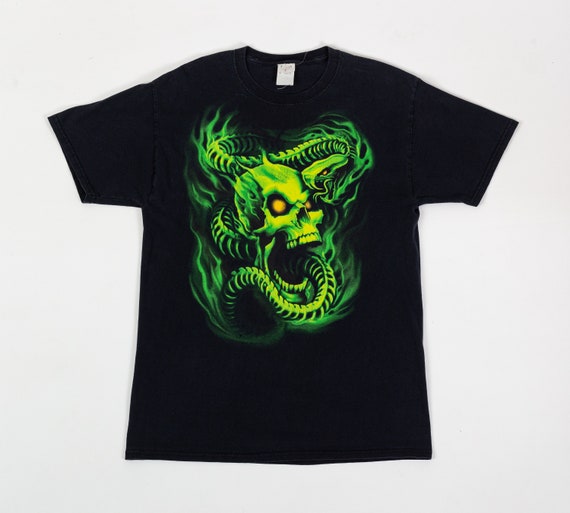 Vintage Skull \u0026 Snake Graphic Tee 
