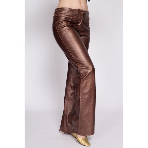 90s Y2K Cache Low Rise Leather Pants - Medium | Vinta… - Gem