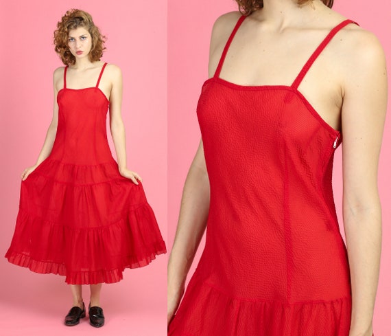 1940s red dress