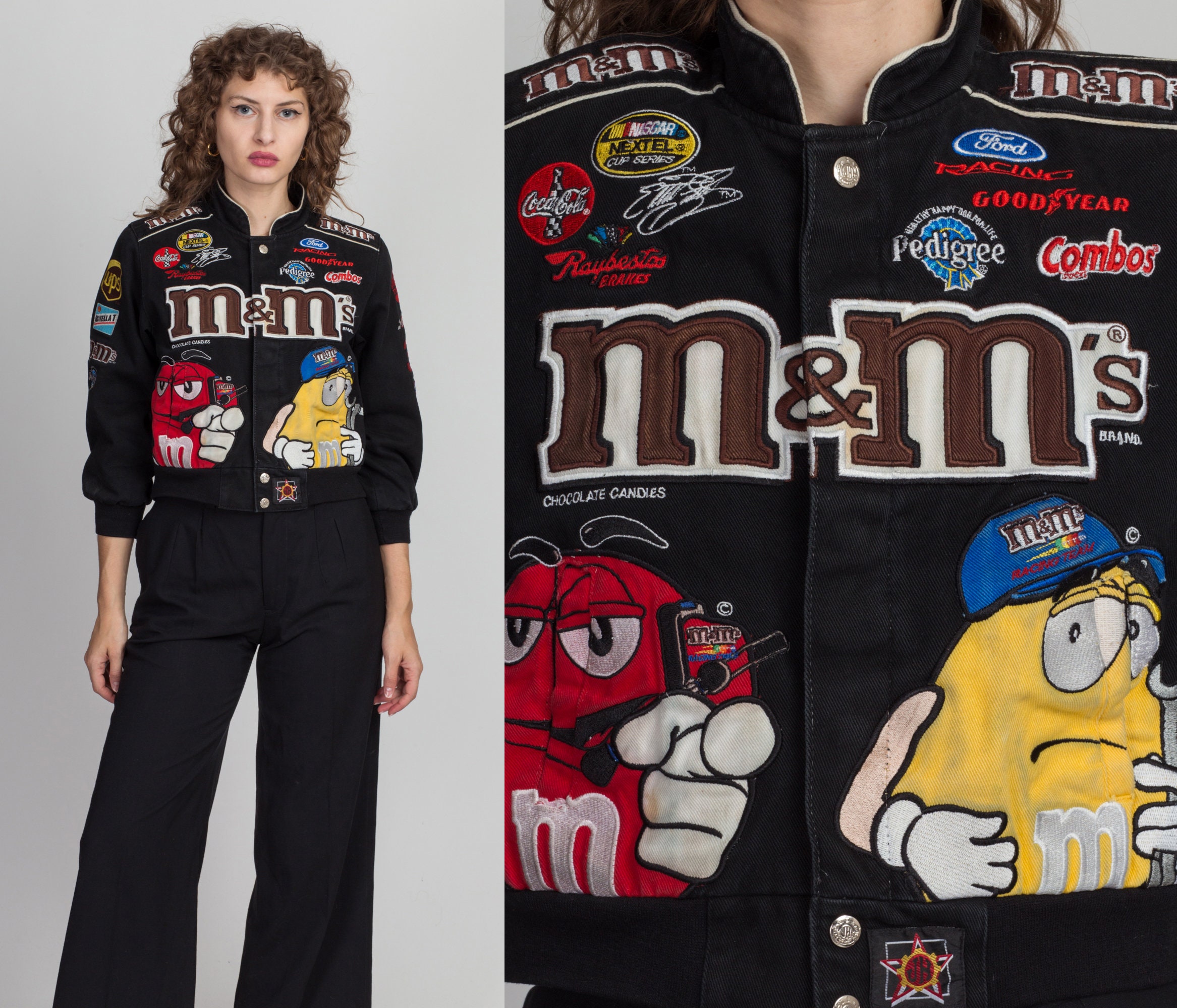 Vintage M\u0026m's Cropped NASCAR Jacket 