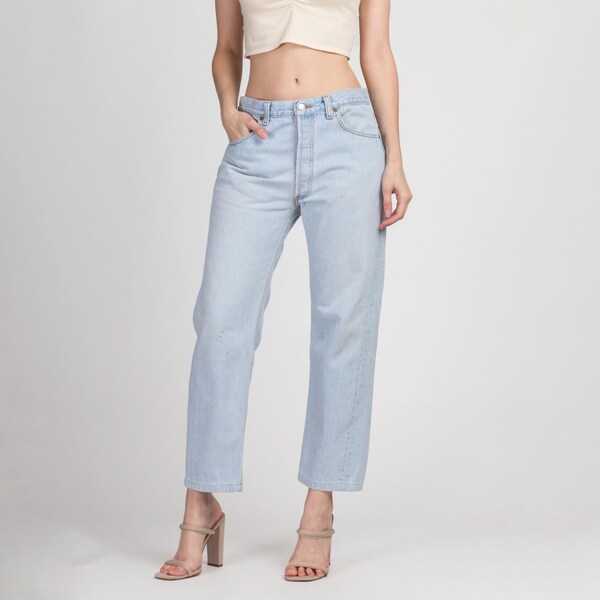 Jeans Levi's 501 vintage de 32 x 26 fabricados en EE. UU. / Jeans boyfriend de cintura alta y pierna recta unisex de los años 90