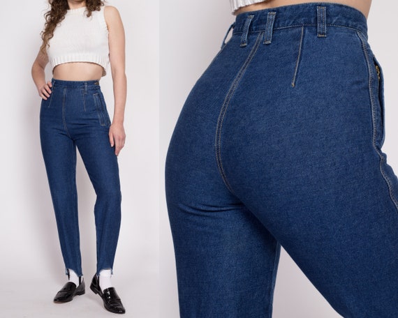 XS 90s Lizwear Stirrup Side Zip Jeans 25" | Vinta… - image 1