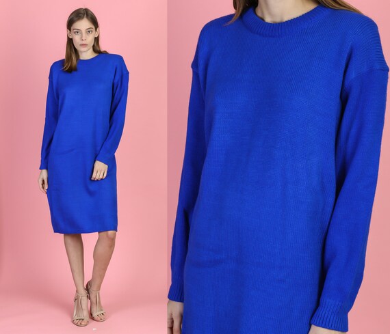 royal blue sweater dress