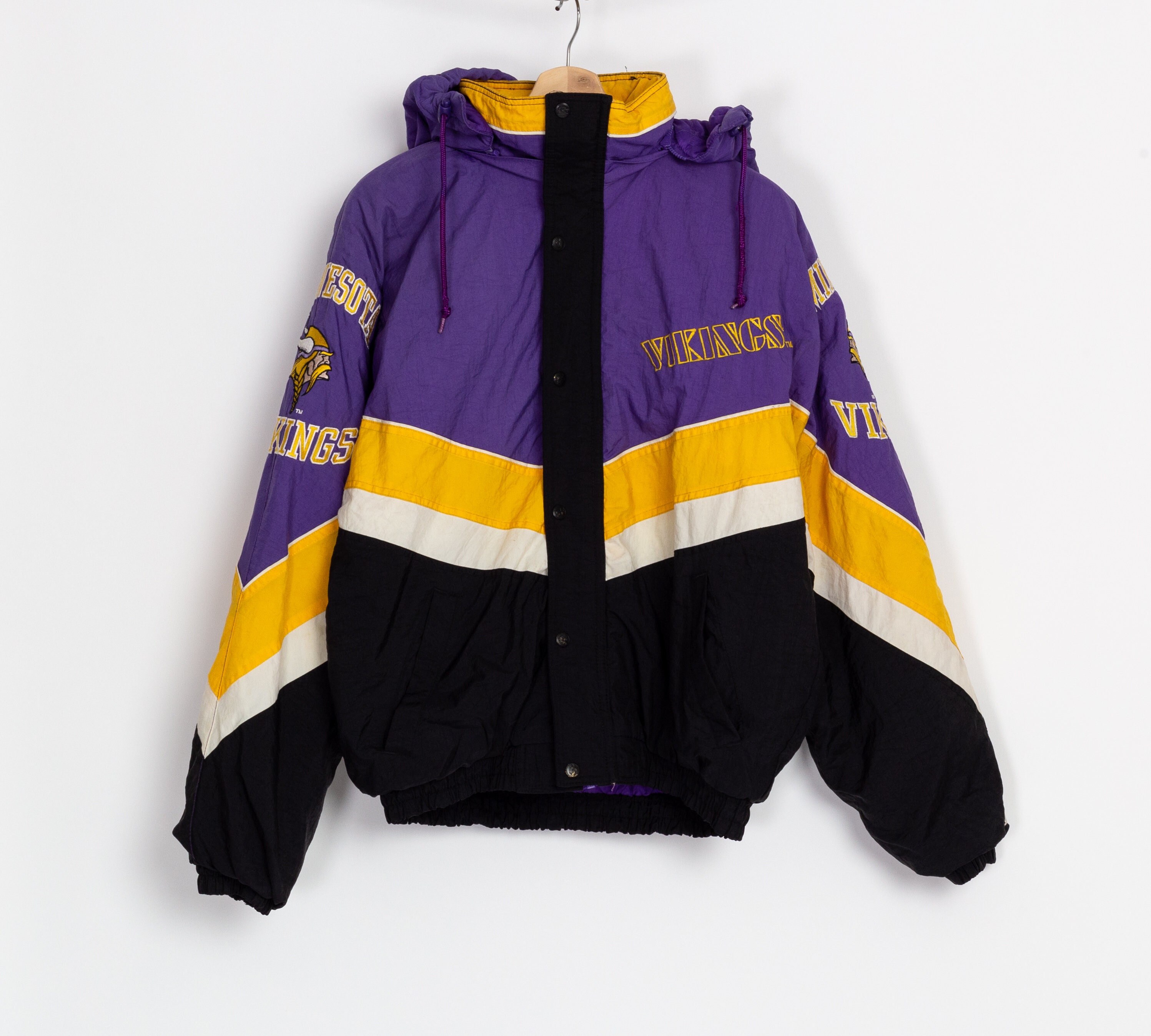 90s Minnesota Vikings Starter Jacket - Men's Medium, Women's Large |  Vintage NFL Football Oversize Puffy Hooded Winter Coat