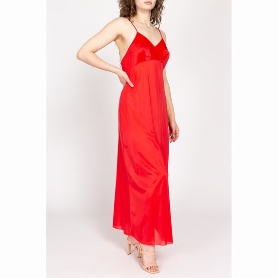 Plain Inner Maxi Home Gown Night Gown in Dark Red