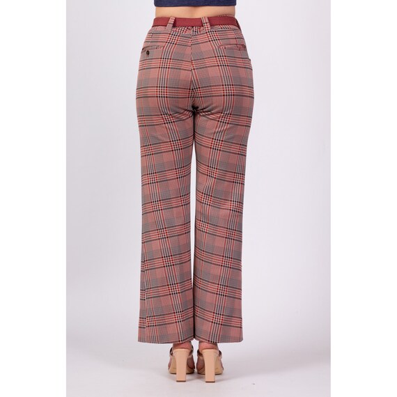 Sm-Med 70s High Waisted Plaid Trousers Unisex 30"… - image 5