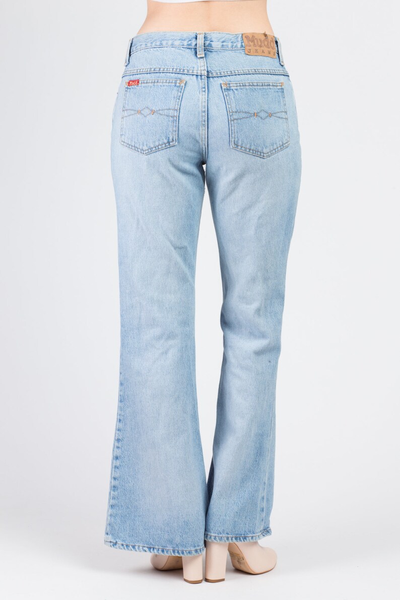 Y2K Mudd Denim Bell Bottoms Medium Vintage Boho Mid Rise Etsy