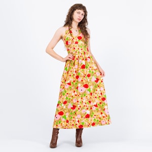 yellow dress with red apples Yellow and red apple print one shoulder dress with puff sleeve, fall pageant dress