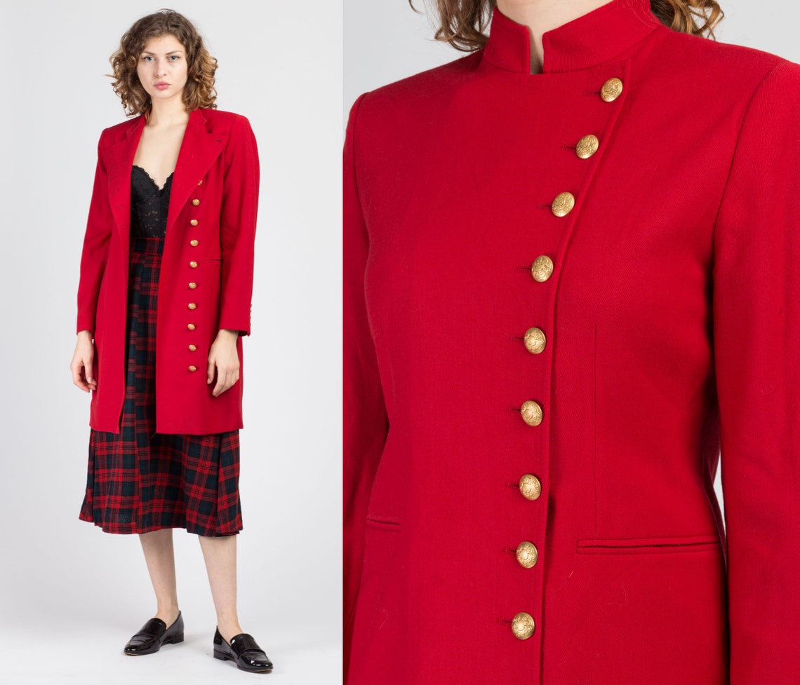 Vintage Ralph Lauren Red Longline Jacket Small to Medium Etsy