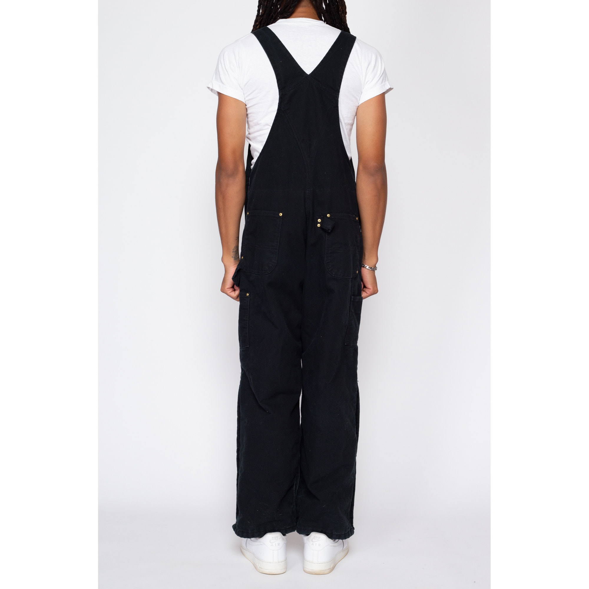 90s Carhartt Made in USA Black Insulated Overalls - 38x30