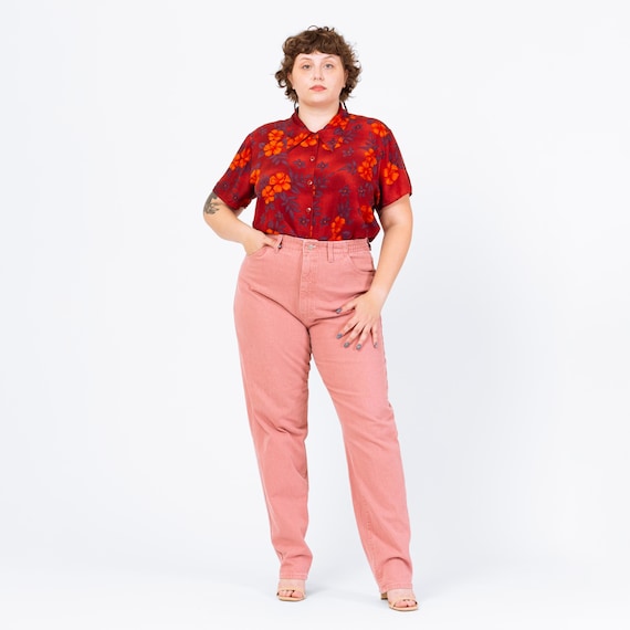 Vintage 90s Lee Rose Pink Jeans 16L, 33