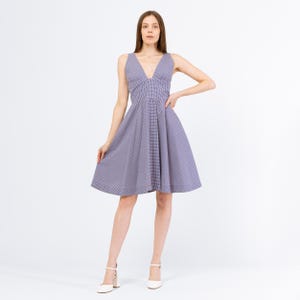 Vintage Y2K Ralph Lauren Blue & White Gingham Sundress - Small, Size 6 | Fit  Flare Cotton Midi Dress With Pockets, Preppy Summer Dress - Etsy