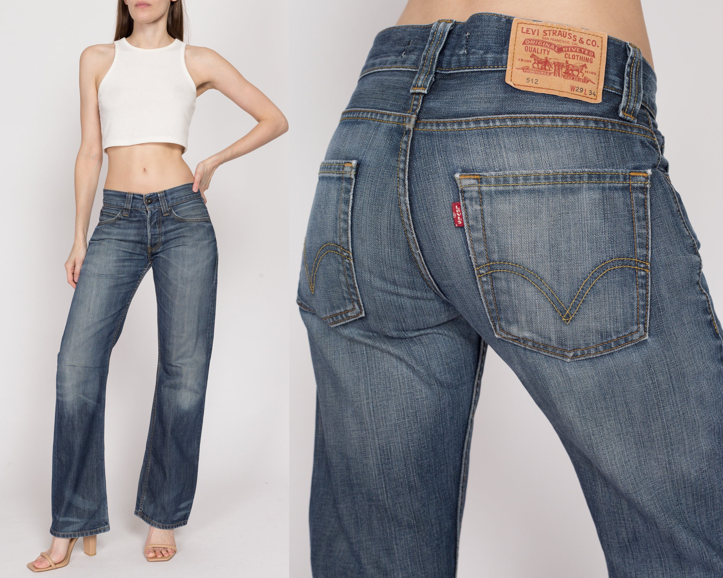 Jeans piccoli Levi's Y2K sbiaditi con gamba a botte, jeans skater