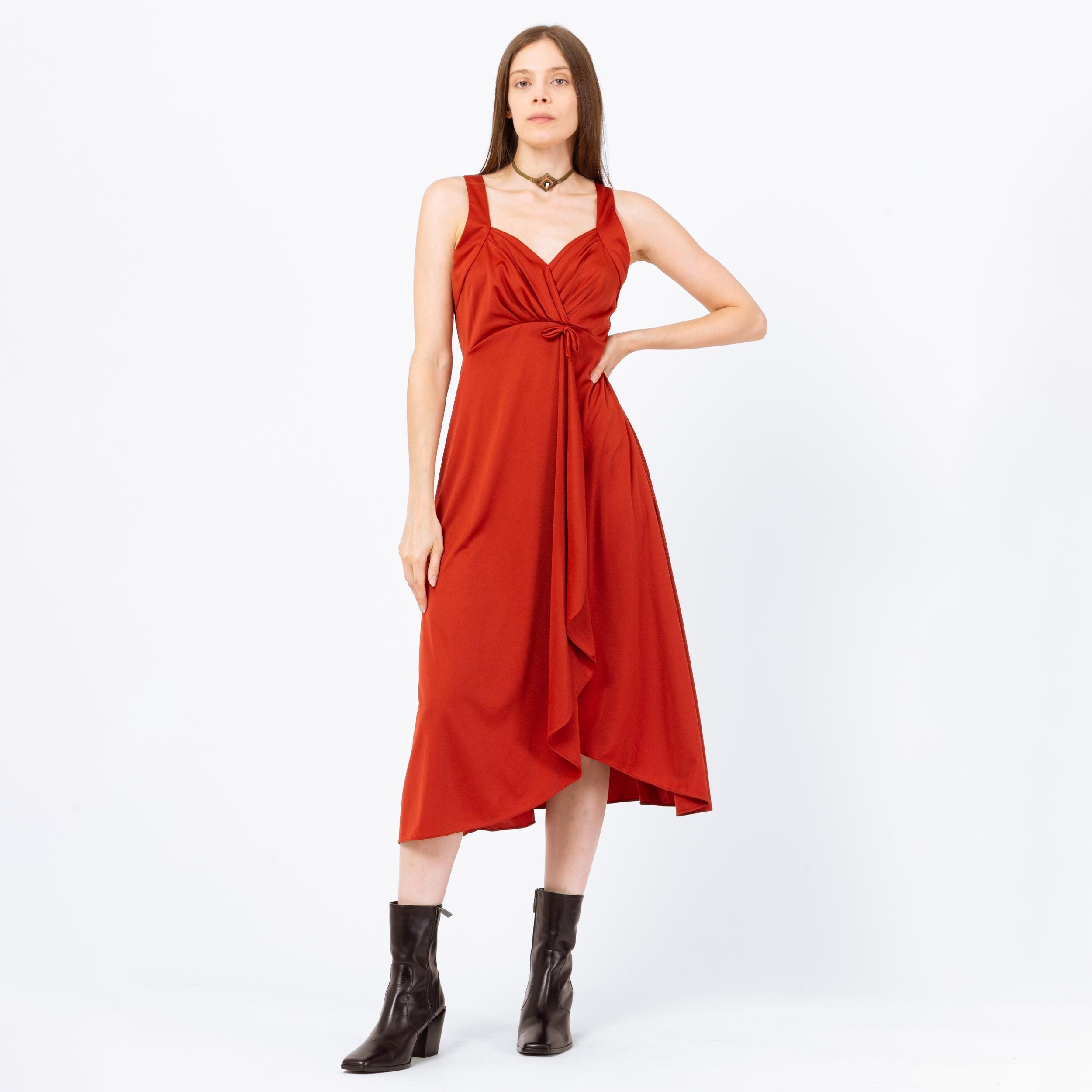 Wedding Guest Dress Burnt Orange - Etsy