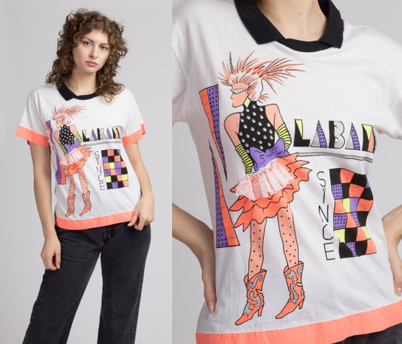 80s La Bamba Dance T Shirt Medium | Vintage Colla… - image 1