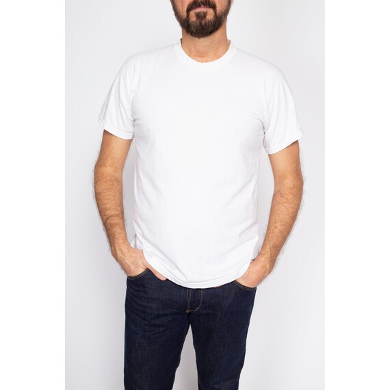 90'S Vintage Printed T-Shirt, Men's XL unclear white type Vintage Second Hand