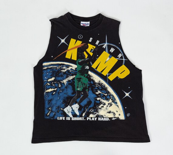 90s Shawn Kemp Reebok NBA Tank Grande Vintage Baloncesto Seattle