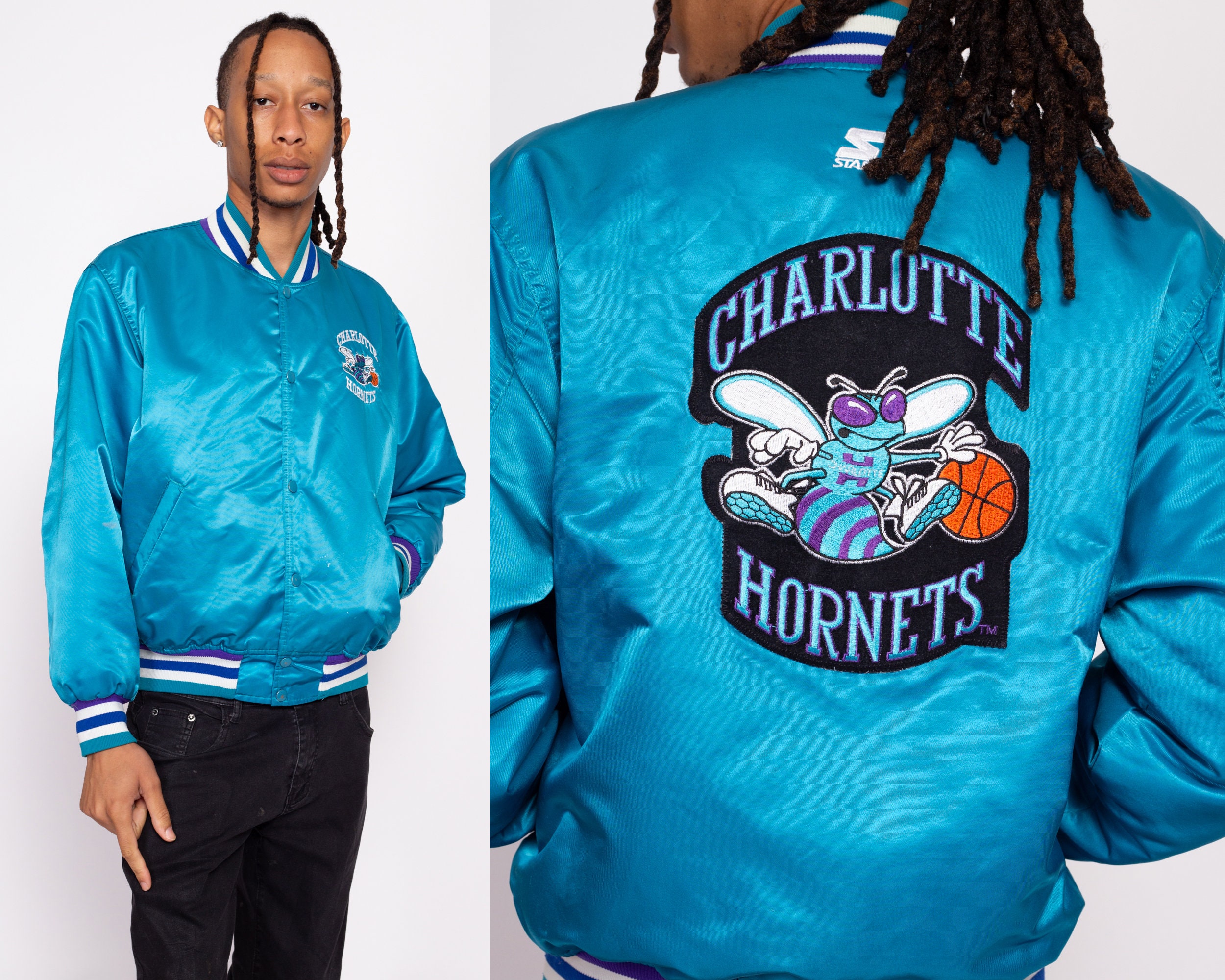 Charlotte Hornets Satin Starter Jacket Men's Medium - Etsy