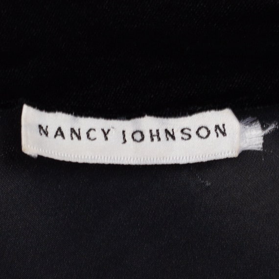 Medium 70s Does Edwardian Nancy Johnson Black Flo… - image 7
