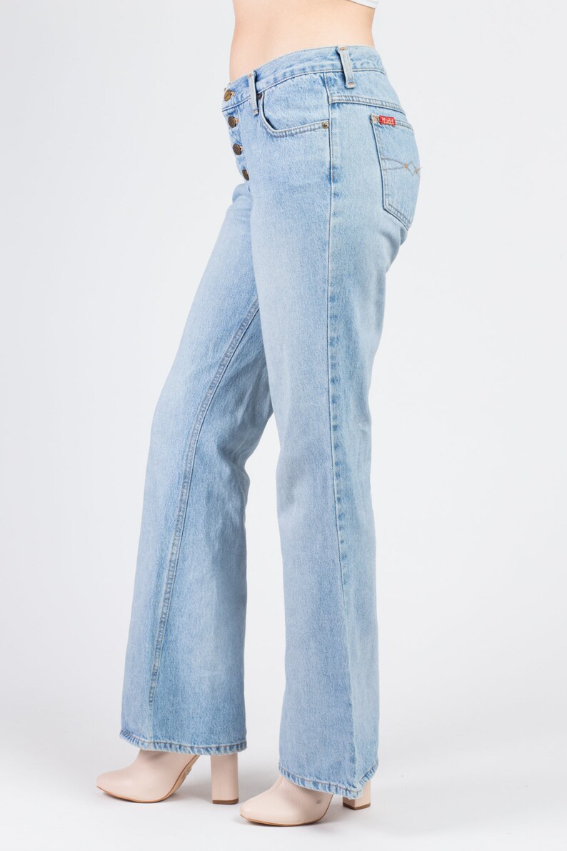 Y2K Mudd Denim Bell Bottoms Medium Vintage Boho Mid Rise Etsy