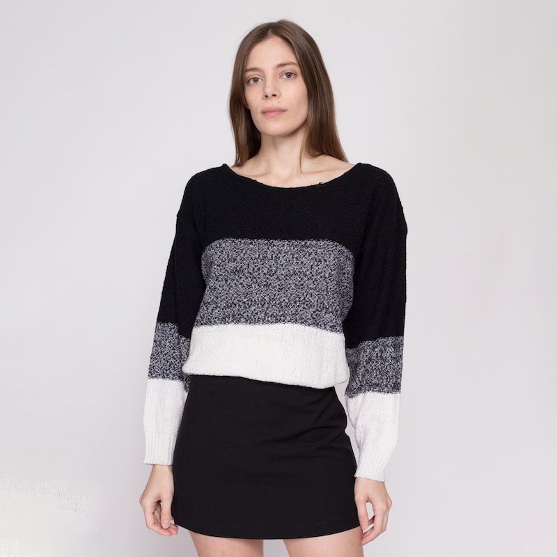 Color Block Midi Knit Sweater main image 1
