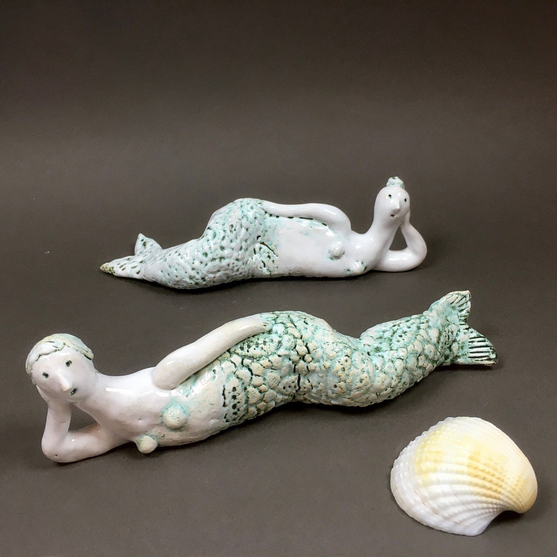 Mermaids figurines/Bathroom decor/Handmade ceramics/Garden Etsy