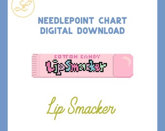 Lip Smacker 18 Mesh Needlepoint Pattern Chart (PDF)