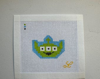 Mini Alien Bag Charm 18 Mesh Needlepoint Canvas