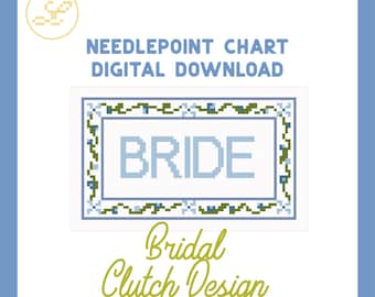 Bridal Clutch Design 13 Mesh Needlepoint Stitch Chart (PDF)