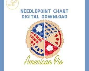 American Pie 18 Mesh Needlepoint Pattern Chart (PDF)