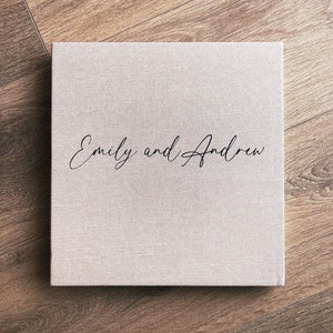 Album photo de mariage 10 x 10 ivoire naturel gris chaud, anniversaire, livre d'or spécial avec films transparents pour tirages photo 4 x 6, 5 x 7, 8 x 10
