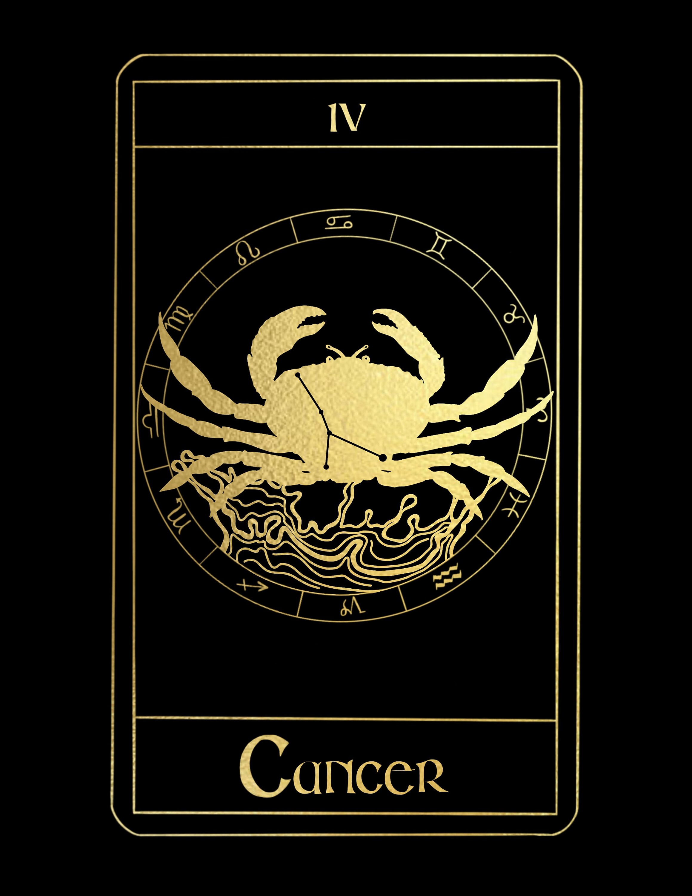 Impresión de lámina de tarjeta de Tarot de cáncer Etsy
