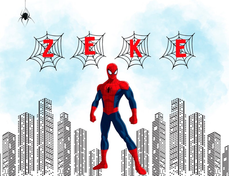Spiderman Name Building Template - Etsy