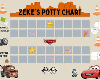 Cars Potty Chart