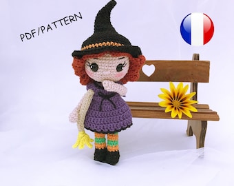 Mini Cat's Doll Tutorial - Halloween Witch, in French