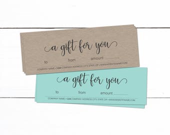 gift certificate etsy