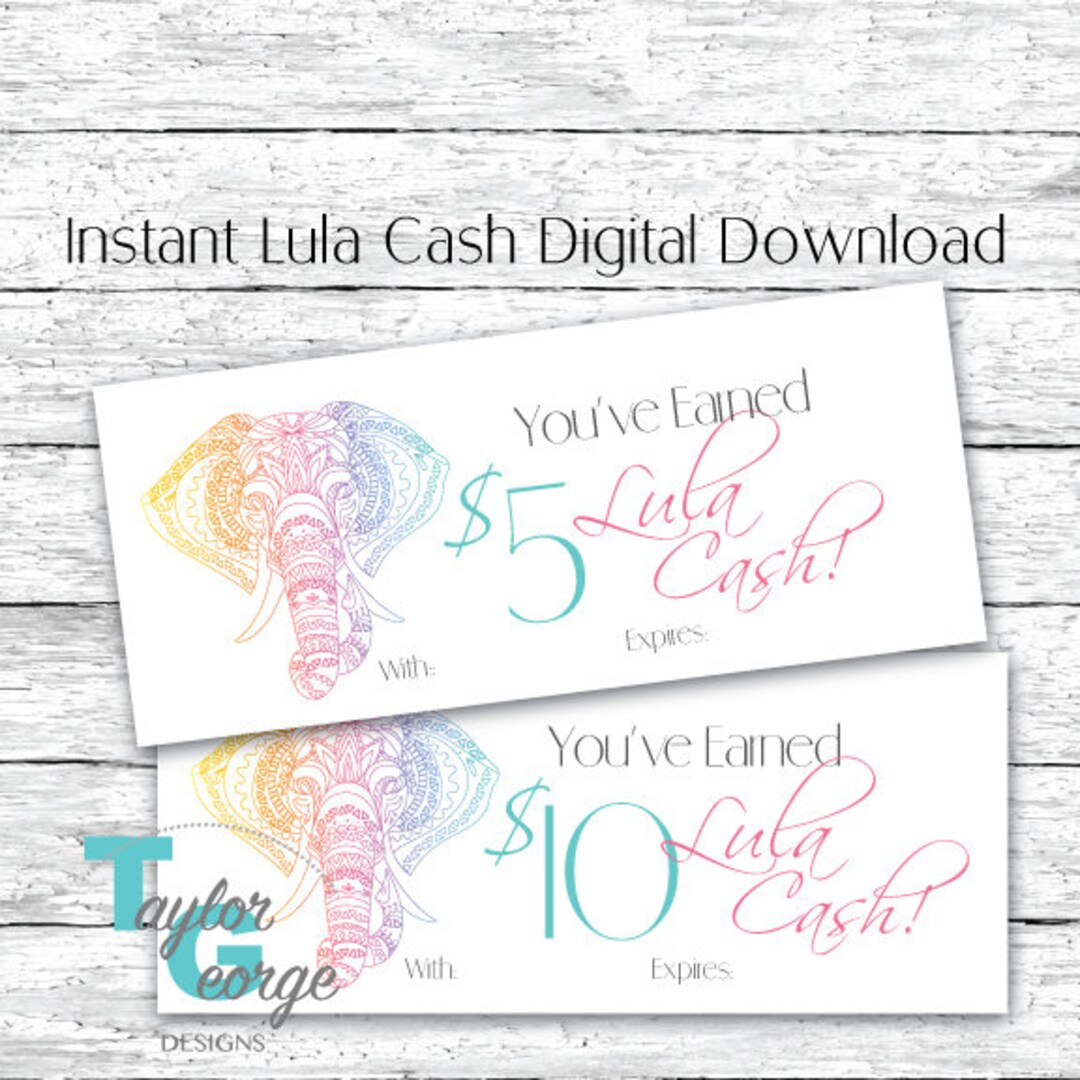 Lula Cash Gift Certificates Printable Gift Certifactes Loyalty Rewards ...