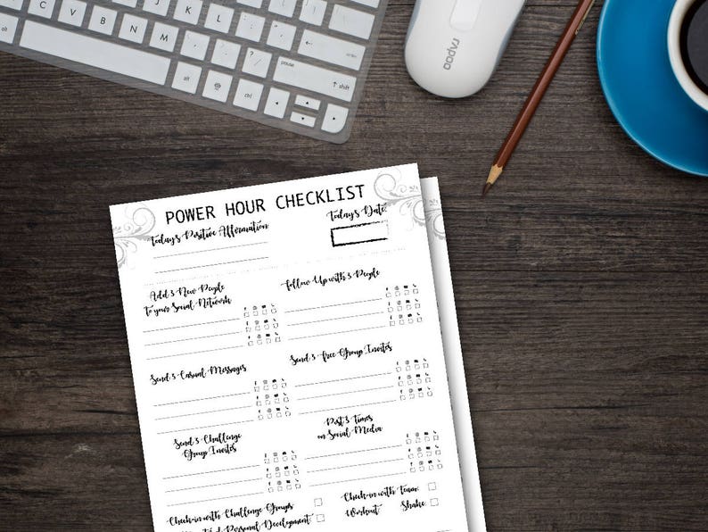 Coach Power Hour Checklist Coach Daily Planner Challenge Group Tracker Nutrition Tracker Business Planner Coach Business Tracker image 1