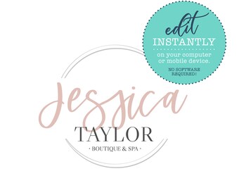 Rose Gold Logo - Personal Business Branding - Instant Download